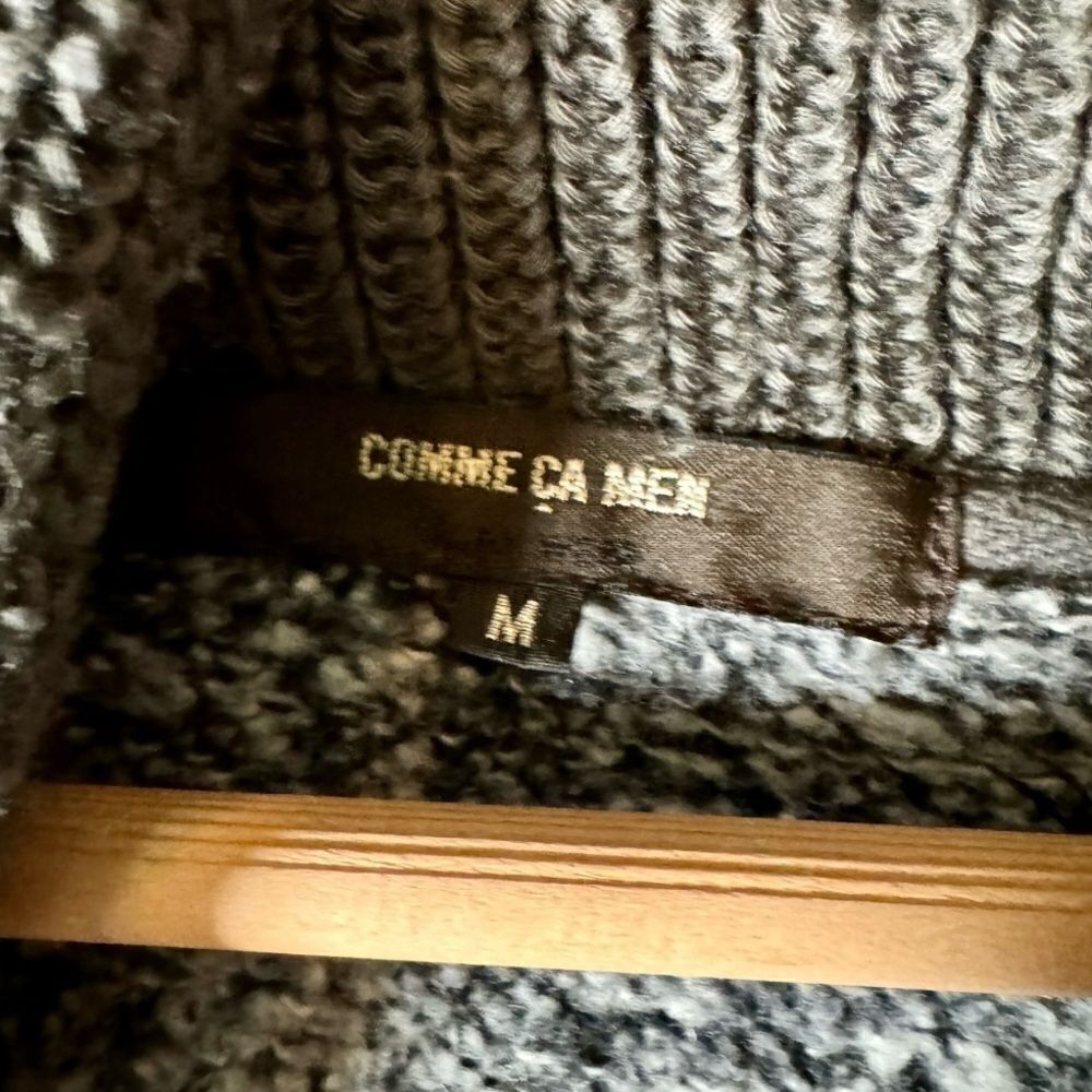 Comme Ca Men Japan‎ Cowl Neck Pullover Knit Sweater Gray Men’s Size Medium - Picture 2 of 3